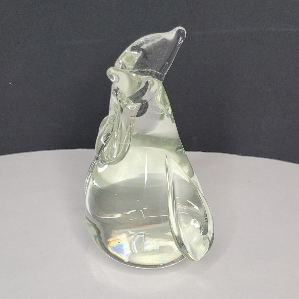 Elegant Glass Rooster Chicken Figure Excellent Rare